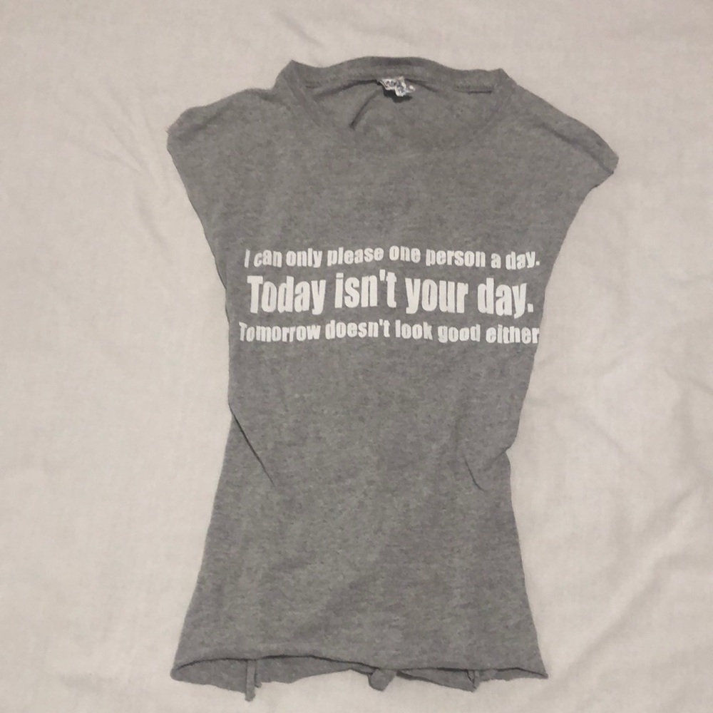 Funny Saying woman sleeveless t-shirt